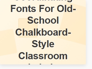 Classic Chalkboard Labels with Coordinated Vintage Fonts
